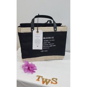Apolis Global Citizen Black Canvas Lunch Bag Tote Shearman Women